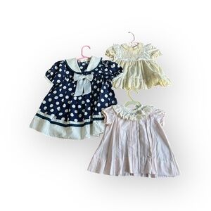 Little Gems Navy Polka Dot Dress
